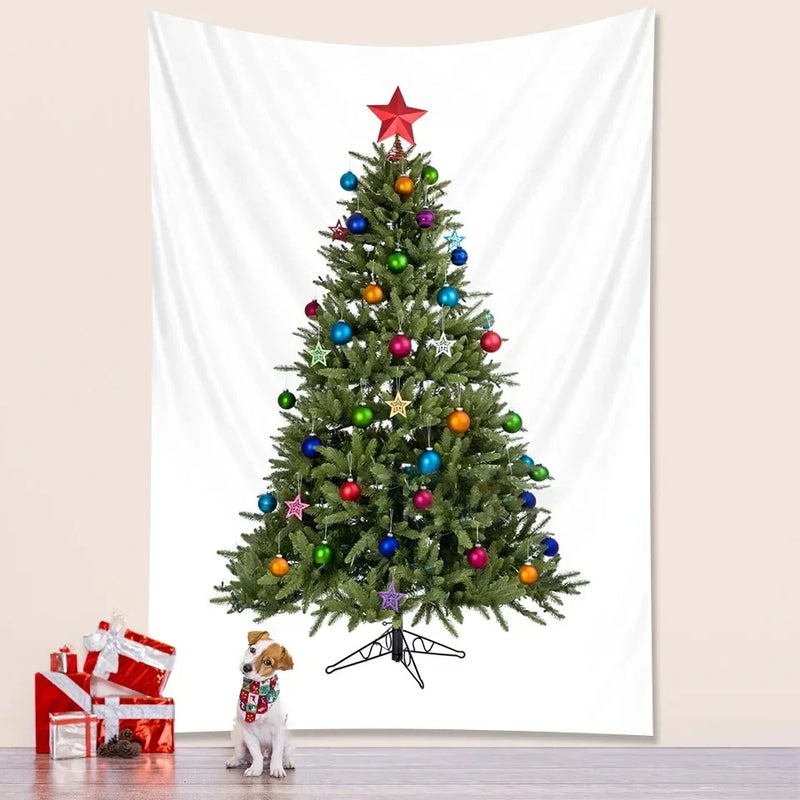 Axyaa Christmas Tree Tapestry Wall Decoration Living Room Bedroom Home Decor