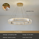 Axyaa Dimmable Crystal Chandelier: Modern LED Pendant Light for Stairs, Luminaria Fixtures