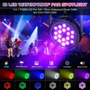 Axyaa 18LED Waterproof RGBW Par Lights for DJ Disco Party Bar Club