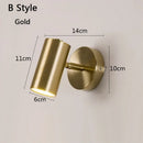Axyaa Nordic Bedside Spotlight Sconce in Gold and Black for Study and Makeup Mirror
