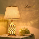 Axyaa Crystal Table Lamp: Elegant Bedroom Nightstand Decor