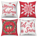 Axyaa Christmas & Let It Snow Cushion Cover - Sofa, Bedroom, Car Pillow Cover