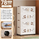 Axyaa Foldable Storage Box, 6 Tier with Wheels, for Home Organization