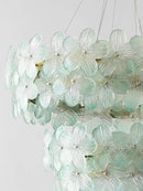 Axyaa Art Deco Glass LED Chandelier - Modern Ceiling Pendant Light for Home Decor