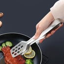 Axyaa Stainless Steel BBQ Tongs No-slip Grill Clips Steak Clamps Kitchen Accessories