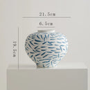 Axyaa Retro Ceramic Bottle Vase | Hand-painted Chinese-style Flower Arrangement Jar
