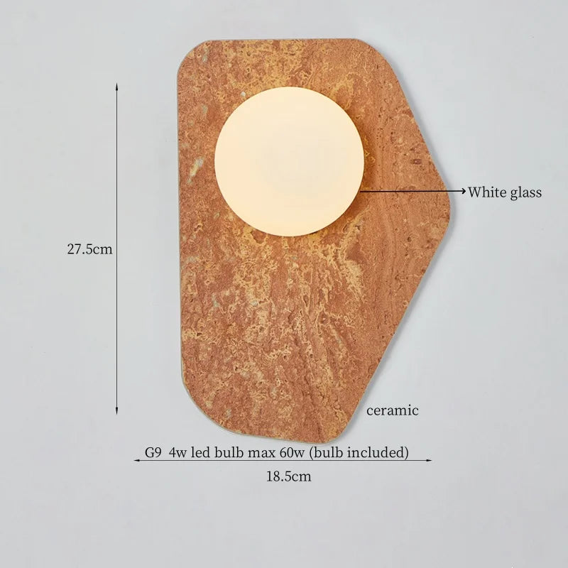 Axyaa Circular Ceramic LED Wall Lights - Nordic Modern Indoor Lighting