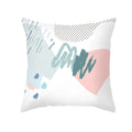 Axyaa Pink Blue Abstract Plants Floral Pillows Case - Modern Art Decor Sofa Couch