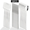 Axyaa Black Stainless Steel Cutlery Set - 18 Pieces