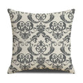 Axyaa Grey Geometric Linen Cushion Cover for Sofa Living Room Decor