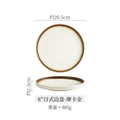 Axyaa Ceramic Steak Plate Set, Underglaze Japanese Western Design