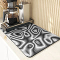 Axyaa Geometric Coasters Set of 4 Black White Dining Table Placemats Mats