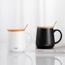 Axyaa Ceramic Mug with Lid, Spoon, Funny Design, Ideal for Coffee, Tea, Breakfast