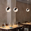 Axyaa Glass Ball Pendant Lights: Modern Electroplated, Gold/Silver/Rose, Kitchen Decor, Suspendu Lamp
