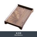 Axyaa Walnut Wood Tea Tray Small Kung Fu Tea Set Wood Partitioned Plate