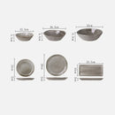 Axyaa Retro Gray Ceramic Dinnerware Set