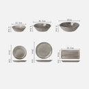 Axyaa Retro Gray Ceramic Dinnerware Set