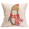 Axyaa Winter Forest Animals Linen Pillowcase 45*45cm