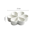 Axyaa Irregular Shape Ceramic Dinner Plate Multi Grid Sushi Tray Solid Color Cutlery Plate
