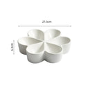 Axyaa Irregular Shape Ceramic Dinner Plate Multi Grid Sushi Tray Solid Color Cutlery Plate
