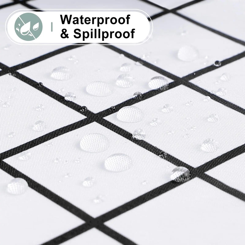 Axyaa Waterproof Cloth Table Cover - Stain Proof Tablecloth for Dining Room, Kitchen & Outdoor
