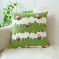 Axyaa Wild Floral Plant Embroidery Pillow Cover, 45x45cm, Country Style