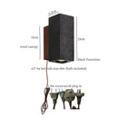 Axyaa Black Cave Stone LED Wall Lamp - Nordic Minimalism for Living Room, Bedroom, Bathroom