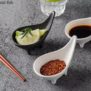 Axyaa Ceramic Seasoning Dish Set, Four Legged Spice Soy Vinegar Caviar Dishes