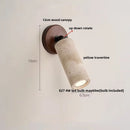 Axyaa LED Wall Lamp Sconce Rotate Iron Canopy Stone Bathroom Mirror Light