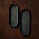 Axya Vintage Metal Eared Tray - Retro Home Decoration and Storage Basket for Home