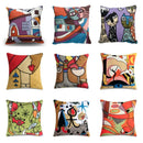 Axyaa Picasso Graffiti Art Painting Cushion Cover for Home Décor