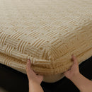 Luxurious Axyaa Fleece Jacquard Geometric Bed Sheet for Single/Double Mattress