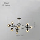 Axyaa Glass Chandelier: Industrial Retro Loft Living Room Lighting Fixtures