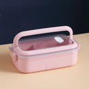 Axyaa Wheat Straw Microwave Lunch Box for Kids - Portable Bento Container