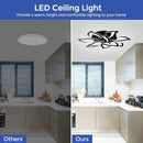 Axyaa Lotus LED Ceiling Lamp - Dimmable Warm/Cold Light, Remote Control, Decorative Art Lighting