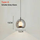 Axyaa Marble LED Pendant Light: Modern Glass Decor Lighting Fixture