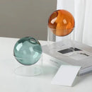 Axyaa Vintage Glass Vase for Tabletop Plants and Flower Arrangements