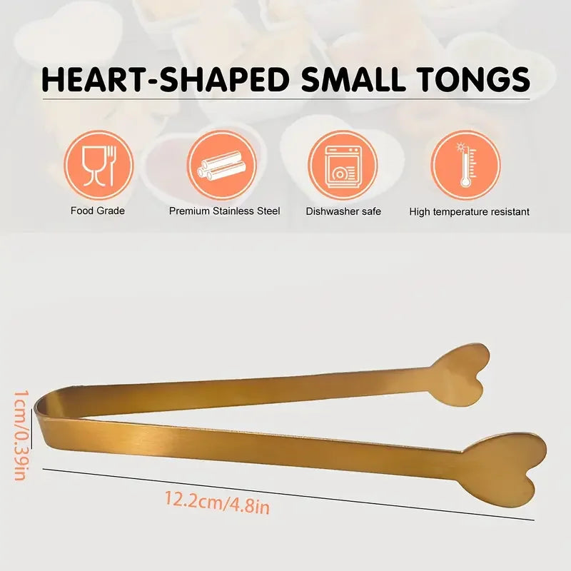 Axyaa Gold Heart Mini Clips - Perfect for Candy, Weddings, Parties, and Special Occasions