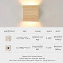 Axyaa Walnut Wood LED Wall Lamp for Room Decor & Lighting