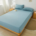Axyaa Double/Queen Fitted Mattress Cover, Solid Color, Anti-Mite - 200X220cm