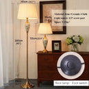 Axyaa Modern Chinese Ceramics LED Floor Lamp for Home Living Room & Bedroom