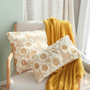 Axyaa Sun Floral Embroidery Pillow Cover for Living Room Sofa