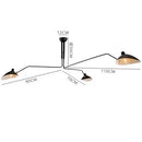 Nordic Industrial Spider Light LED Iron Ceiling Lamp for Home Decor by Axyaa