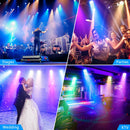 Axyaa 4/8PCS RGB LED Par Light Stage DJ Disco Party Wedding Club Lighting