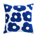 Chic Daisy Dandelion Embroidery Cushion Cover by Axyaa
