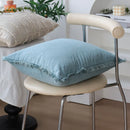Axyaa Blue Cotton Tassel Pillow Cover for Sofa Living Room