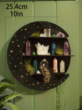 Black Snake Butterfly 3-Tier Floating Wall Shelf by Axyaa