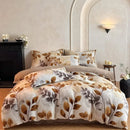 Axyaa High Gram Milk Fleece Bed Four-Piece Set - Light Luxury Style