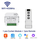 Axyaa Smart WiFi Curtain Switch 433MHz Remote Control for Roller Shutter Motor