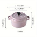 Axyaa Ceramic Mini Double Ear Bowl Set for 6.5oz Yogurt & Steamed Egg